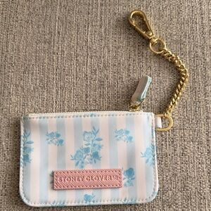 Stoney Clover Lane Blue and Pink Floral Wallet
